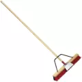 24" Feathered Poly Bristle 60" Hardwood Handle Push Broom | CORBM61002