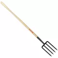 Tampered Steel Blade 48" Northern Ash Wood Handle 4-Tine Spading Fork | CORFK70000