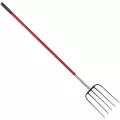Tampered Steel Blade 54" Aluminum with Vinyl Sleeve Handle 5-Tine Manure Fork | CORFK72065