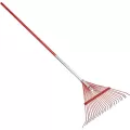 24" Powder Coated High Carbon Steel Blade 54" Aluminum Handle 24-Tine Spring Brace Rake |  RK 24061