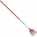 8" Tempered Spring Steel Blade 54" Metal with Anti-Slip Vinyl Sleeve Handle Fixed Tine Shrub Rake | CORRK62060