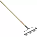 16" Tampered Steel Blade 60" Northern Ash Wood Handle Bow Head Rake | CORRK65002