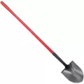 Tempered Steel Blade 14 ga 48" Fiberglass with Poly Jacket Handle Closed-Back Round Point Shovel | CORSS60020