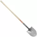Tempered Steel Blade 14 ga 48" Northern Ash Wood Handle Hollow-Back Round Point Shovel | CORSS65000