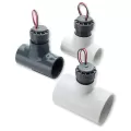1" White FCT100 Series Schedule 40 For Flow-Clik Hunter Flow-Sync and Wireless Slip x Slip Connection 2 to 17 gpm Flow Sensor Sensor Receptacle Tee | HTRFCT100