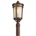 150 W Medium A21 Incandescent Brownstone Cast Aluminum Post Light | KIC49074BST