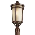 150 W Medium A21 Incandescent Brownstone Cast Aluminum Post Light | KIC49074BST