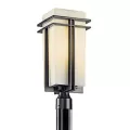 150 W Medium A21 Incandescent Black Cast Aluminum Post Light | KIC49207BK