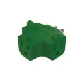 125 VAC 15 A 2-1/4" x 1-3/8" x 1-3/4" Green Heavy-Duty 3-Outlet Adapter | MEN3704143