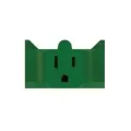 125 VAC 15 A 2-1/4" x 1-3/8" x 1-3/4" Green Heavy-Duty 3-Outlet Adapter | MEN3704143