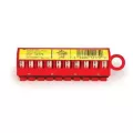 96" x 0.22" x 3 mil Red Polyester 0 to 9 Number Legend Wire Mark Dispenser | MMMSTD09