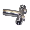 1-1/4" MIP x FIP 304 Stainless Steel with (2) 3/4" Drain Hole Tank Tee | MRLSSAT1252S