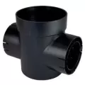 6" 2-Outlet Black Double For Spee-D Basins 1/Pack Locking Outlet | NDS201RETAIL