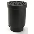 4" Black Polypropylene Surface with Grate Drain Inlet | NDSFWSD69