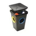 11" x 11" x 15.5" Black with Lid 4-Hole Distribution Box | TFT4HD2