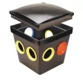 16" x 16" x 14.5" Black with Lid 7-Hole Distribution Box | TFT7HD2