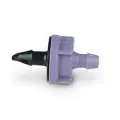 1/2" or 3/4" Self-Piercing Barb 7 gph Plastic Violet PC Series Pressure Compensating Medium Flow 1-Outlet Drip Emitter | RBXPC07