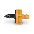 1/2" or 3/4" Self-Piercing Barb 24 gph Plastic Orange PC Series Pressure Compensating Medium Flow 1-Outlet Drip Emitter | RBXPC24