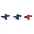 1/2" or 3/4" x 1/4" Self-Piercing Barb x Barb 2 gph Plastic Red XB Series Pressure Compensating Low Flow 100/Inner Carton Drip Emitter | RBXXB20BULK