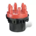 1/2" x 1/4" FPT x Barb 2 gph Plastic Red XB Series Pressure Compensating 6-Outlet Drip Emitter | RBXXBT206