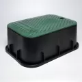 Dura Rectangular Valve Box Black/Green Lid 12 x 17 x D 6" | 120-6