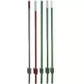 8' Rail Steel Green with White T-Post | TRETP8