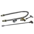 Stainless Steel Flex Line and Key For Up to 120k Btu Any Burner Valve Kit | WARFLKV005