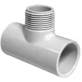 Sch 40 PVC Manifold Tee 1" Slip x Slip x MPT MIP | 402B010