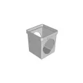 12" x 12" Square Polypropylene Black 2-Hole Catch Basin | DRT1212SD2