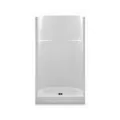 3-1/4" 36" x 36" x 72" AcrylX Applied Acrylic Smooth/White 1-Piece Everyday Series with Center Drain Shower Stall | AQT1363CWH