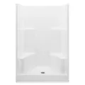 3-1/4" 48" x 35" x 76" AcrylX Applied Acrylic Textured/White 1-Piece Everyday Series with Center Drain Shower Stall | AQT1483CTGNWH