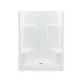 3-1/4" 60" x 35" x 72" AcrylX Applied Acrylic Smooth/White 1-Piece Everyday Series with Center Drain Shower Stall | AQT1603SGWH