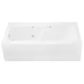 2" 36" x 20" x 72" AcrylX Applied Acrylic Textured/White 1-Piece Soaker Everyday Series with Left Drain Bathtub | AQT2720SKLWH