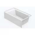 2" 60" x 32" x 18" AcrylX Applied Acrylic White 1-Piece Soaker Everyday Series with Right Drain Bathtub | AQT6032SMINRWH