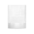 2" 60" x 36-1/4" x 71-3/4" AcrylX Applied Acrylic Smooth/White 1-Piece Everyday Series with Right Drain Tub Shower | AQT6036BSTMRWH