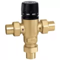 1" Sweat Lead-Free Brass 200 psi 521 Series 3-Way Adjustable Thermostatic and Pressure Balanced Mixing Valve | CAF521609A