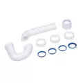 1-1/2" Slip Joint White Polypropylene Tubular P-Trap | DERP9703WBG
