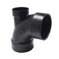 3" x 3" x 2" Black ABS 90 Degrees with Low Heel Inlet Elbow | DWA90332LHI