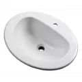 21" x 17-7/4" x 8-1/8" Vitreous China White 1-Hole Maxwell Series Self Rimming Bathroom Sink | GBR12831CH