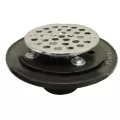 2" 6-1/2" Pan Cast Iron Round No-Hub with Strainer Shower/Floor Drain | JSCD60103