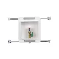 8.63" White Plastic Galvanized Steel Bracket Copper Tailpiece Fire-Rated Low Lead Ice Maker Outlet Box | OTY39121