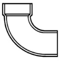 PVC Street Elbow 4 in. Hub x Spigot 1/4 Bend Long Sweep | D309040