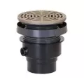 3" x 4" Round PVC Gray 832 Series Floor Drain Adjustable Complete Assembly | SIO83236PNR