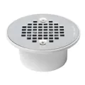 2" x 3" Round PVC White 840 Series Solvent Weld Floor Drain | SIO8402P