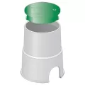 6" x 9-1/16" Round Black Econo with Green Lid Valve Box | AMT182103