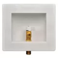 16" White Plastic AB9711 Series Square Ice Maker Outlet Box | IPS87973