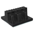 8-7/8" x 8-7/8" x 4-1/2" Black Polypropylene Copolymer RTB01 Series Adjustable Pipe Support | IPSRTB01