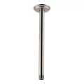 1/2-14 NPT 12" Brushed Nickel Brass For Pfirst Series Showerhead Shower Arm and Flange | PPF01512CK