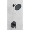 1/2" NPT 3.78" Metal Matte Black 1-Handle Contempra Series Shower Only Trim | PPFLG897NCB