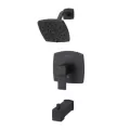 1/2" NPT 5-5/16" x 3-15/32" Metal Matte Black Multi-Function 1-Handle Deckard Series Tub and Shower Trim | PPFLG898DAB